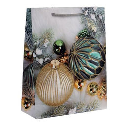 Цена за 12 шт. Пакет подарочный 26х32х10 / NG28 /уп 12/480/Новый год - Галеонтрейд фото 4