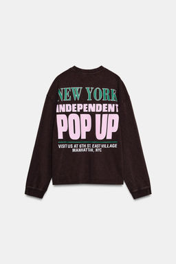 WASHED CONTRAST SLOGAN T-SHIRT - Zara фото 15