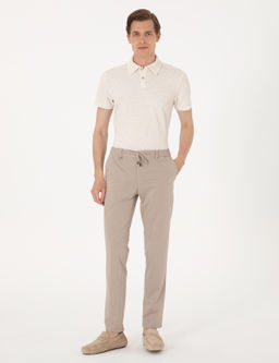 Bej Ex. Slim Fit Kuma_ Pantolon