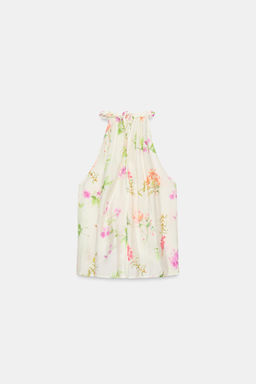 TOP HALTER ESTAMPADO FLORAL / Multicolor - Zara фото 8