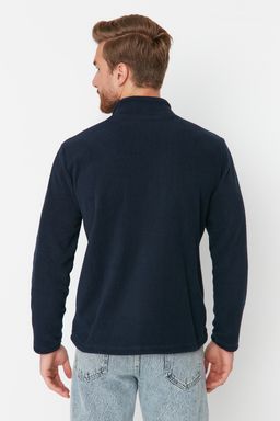 TRENDYOL MAN Lacivert Regular/Normal Kesim Fermuarl? Dik Yaka Anti-pilling Polar Sweatshirt TMNAW23SW00036 - Trendyolmilla фото 5