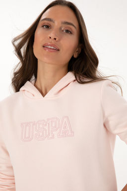 Kad_n A__k Pembe _ardonlu Kap__onlu Basic Sweatshirt - U.s. polo assn фото 2