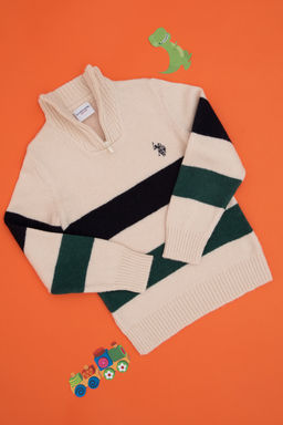 Кремовый свитер для мальчика Неожиданная скидка в корзине - U.s. polo assn фото 5