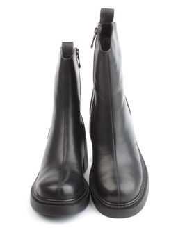 04-M3-L806 BLACK Ботинки зимние женские (натуральная кожа, натуральный мех)