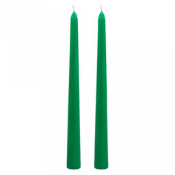 Свеча "Античная" д2,2см, h25см, зеленый, время горения 6ч, набор 2шт, 110гр, индивидуальная упаковка (Россия)