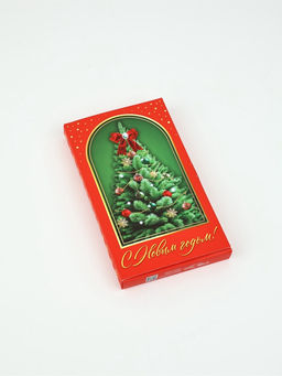 Цена за 5 шт. Коробка для шоколада с местом для денег «Классический Новый год», 20×2×12 см
