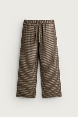PANTAL?N CINTURA JOGGER ESTAMPADO / Marr?n - Zara фото 6