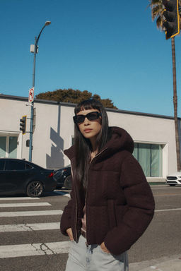 CABLE KNIT HOODED ANORAK - Zara фото 6