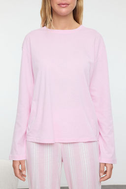 Trendyolmilla Antrasit %100 Pamuklu Cizgili Orme Pijama Tak?m? THMAW25PT00188  фото 3