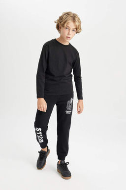 Толстые спортивные штаны NBA Chicago Bulls для мальчиков - Defacto фото 3