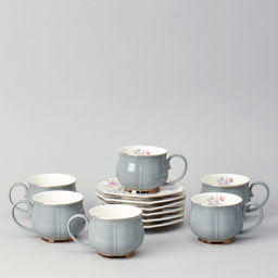 ЧАЙНЫЙ НАБОР LEFARD ВРЕМЕНА ГОДА НА 6 ПЕР. 12 ПР. 250 МЛ СЕРЫЙ