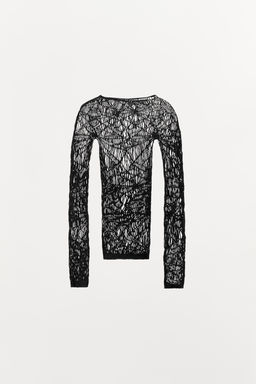 LIMITED EDITION SEAMLESS SEMI-SHEER T-SHIRT - Zara фото 4