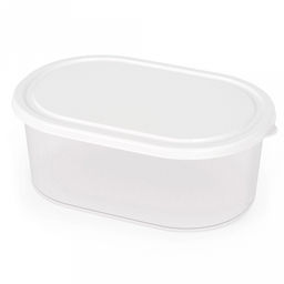Контейнер для продуктов пластмассовый 1,5л 22х14,5х8см, овальный, подходит для СВЧ, белый (Россия)