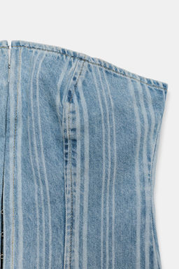 TOP Z1975 DENIM RAYAS / Azul medio - Zara фото 7