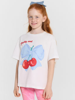 Футболка для девочек белая с принтом и надписью pretty soul - Mark formelle фото 6