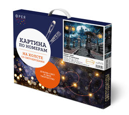 ФРЕЯ PNB/PLDD-191 Набор для раскрашивания по номерам ( со светодиодами ) 50 х 40 см Замок тьмы