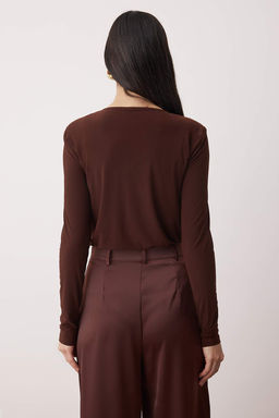 Siyah Duz Kruvaze Uzun Orme Sandy Body TPRAW26BD00029 - Trendyolmilla фото 6