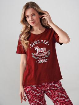 Пижама 100% хлопок женская Лошадка - Оптима фото 8