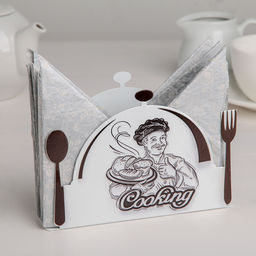 Салфетница Сooking, 15×4,2×10,3 см, цвет белый