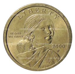 1 доллар 2000 года P США Сакагавея  Парящий Орел