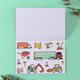 Наклейки в книжке «Техника», 3 фона, 20.7×14.2 см