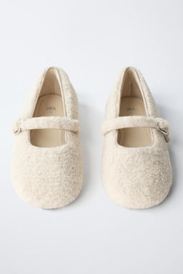 FAUX SHEARLING BALLET FLATS - Zara фото 4