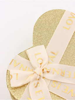 Набор подарочных коробок сердце 3 в 1, золото с бантом Любовь вечна, 22?20?9; 18.5?17?7.5; 16?14?6 см