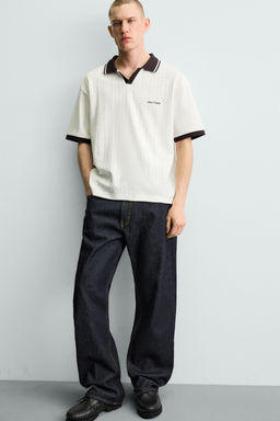 POLO JACQUARD VERTICAL BORDADO / Granate - Zara фото 6