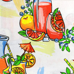 Скатерть д146см Лимонад, диаметр стола до 105см, на 6 персон, хлопок Комфорт 171г/м2, упаковка классическая 28х41см, Домашняя мода (Россия)  фото 4