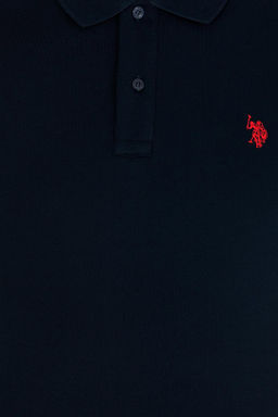U. S. Polo Assn Мужская темно-синяя базовая футболка с воротником-поло - U.s. polo assn фото 12