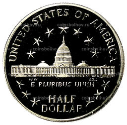 1/2 доллара (50 центов) 1989 года S США 200 лет Конгрессу