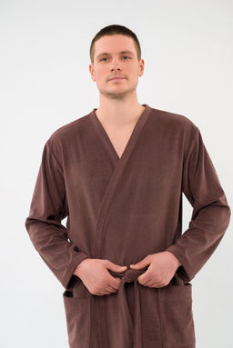 Халат мужской из махры Ренат темно-коричневый - Амадэль фото 7