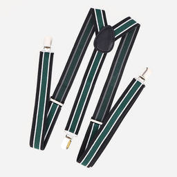 Подтяжки взрослые, ширина 2,5 см, цвет зелёный/белый/чёрный - Simaland фото 5