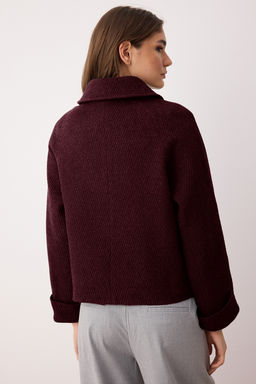 Gri Regular Kal?p Kase Triko Cep Detayl? Ince Ceket Mont TWOAW26MO00113 - Trendyolmilla фото 9