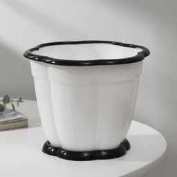 Цена за 2 шт. Горшок для цветов с поддоном «Восторг», 1.5 л, пластиковый, белый