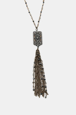 CONTRAST GLITTER DETAIL NECKLACE - Zara фото 4