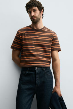 STRIPED JACQUARD T-SHIRT - Zara фото 6