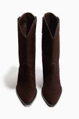 Botas cowboy de ante a media pierna - H&m фото 3
