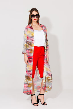 Костюм NIKVA н537-2 красно-желтые разводы+красный  фото 2