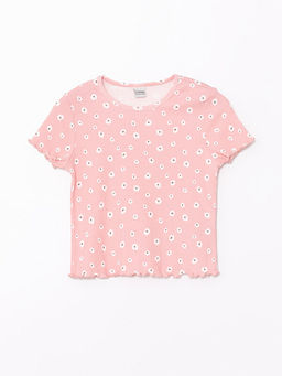 Bisiklet Yaka K?sa Kollu K?z ?ocuk Ti??rt