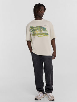 ФУТБОЛКА МУЖСКАЯ св.фисташка +печать 111883