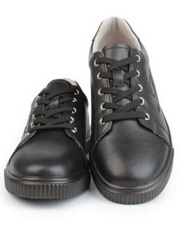 05-PDD165-3 BLACK Кроссовки женские (натуральная кожа) - Фабричный китай фото 9