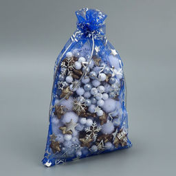 Цена за 20 шт. Мешочек подарочный новогодний органза «Исполнения желаний», 16×24 см ± 1.5 см