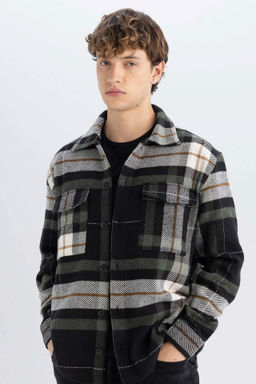 Relax Fit Kareli Oduncu Flanel Uzun Kollu Gomlek - Defacto фото 2