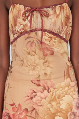 TRENDYOLMILLA Cok Renkli A-Kesim Cicek Desenli F?rf?rl? Orme Tul Elbise TPRSS24EL00133 фото 5