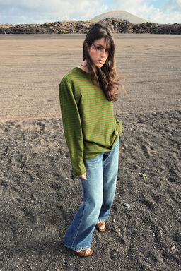OVERSIZE STRIPED T-SHIRT - Zara фото 7