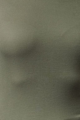 Haki Premium Viskon Bisiklet Yaka Crop Esnek Orme Bluz TWOAW24BZ00116