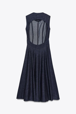 ZW COLLECTION DENIM MIDI DRESS - Zara фото 15