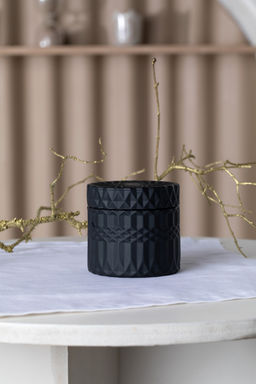 "Stilerra home" PFH-013 Банка декоративная d 8.5 см 9 см черный черный