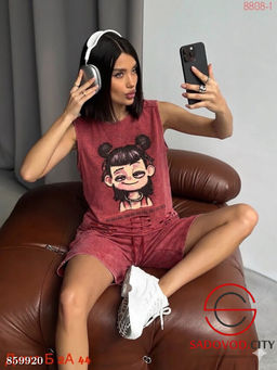 Костюм женский шорты и футболка - Fiona фото 6